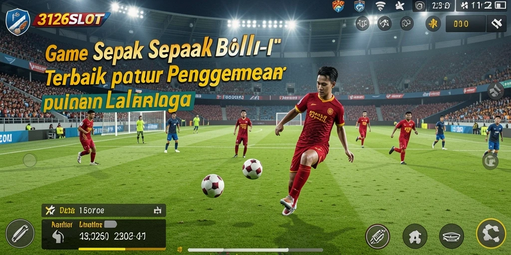 Tampilan gameplay 3126SLOT dengan aksi sepak bola yang mendebarkan.