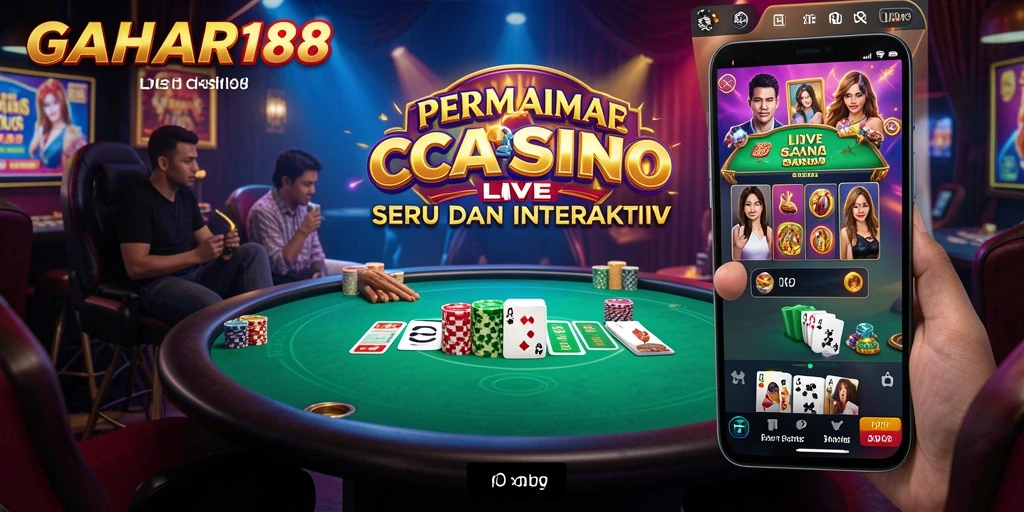 Tampilan gameplay GAHAR188 dengan dealer langsung yang profesional.