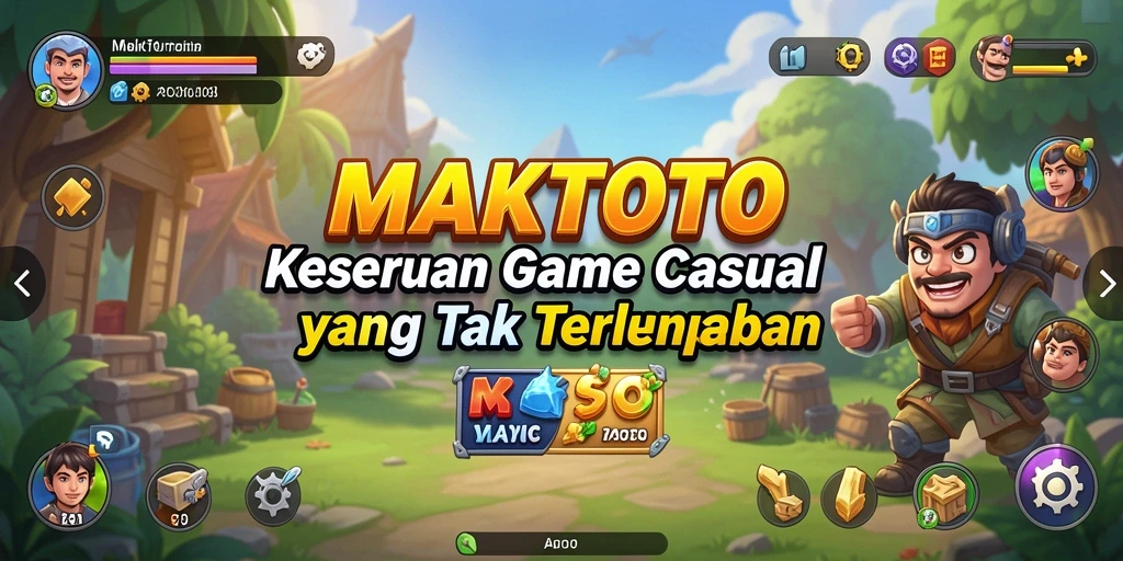 Tampilan gameplay <strong>MAKTOTO</strong> yang penuh warna dan seru.