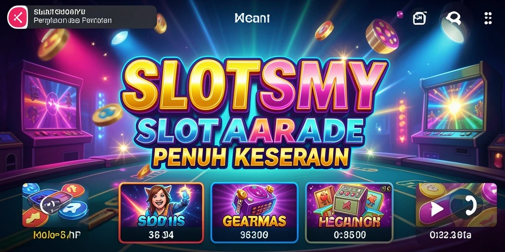 Tampilan gameplay menarik dari SLOTSMY dengan slot yang penuh warna.