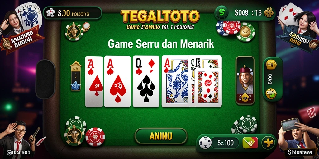 Tampilan gameplay seru dalam TEGALTOTO saat memainkan Domino.