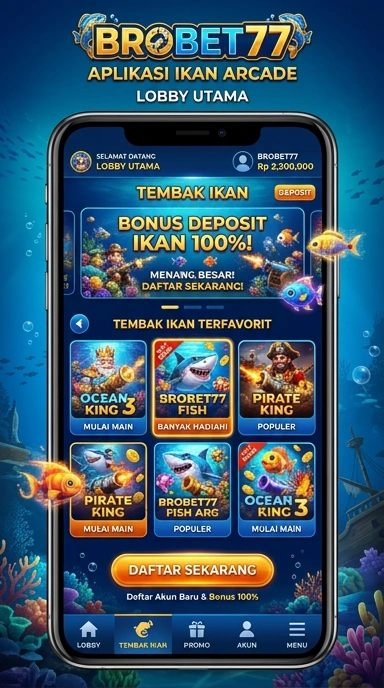 Tampilan antarmuka aplikasi brobet77 yang sederhana dan mudah dipahami.